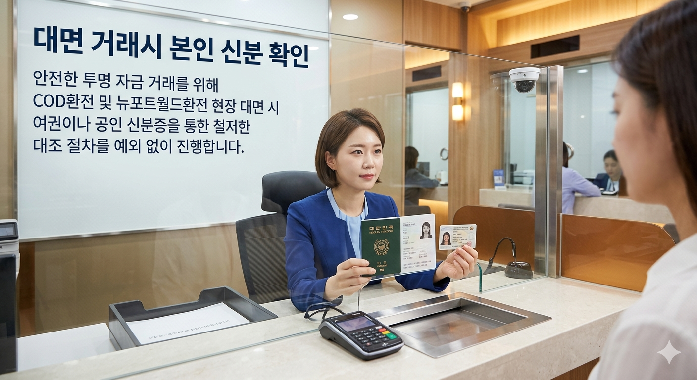 COD환전 뉴포트월드환전 신분증 확인 절차