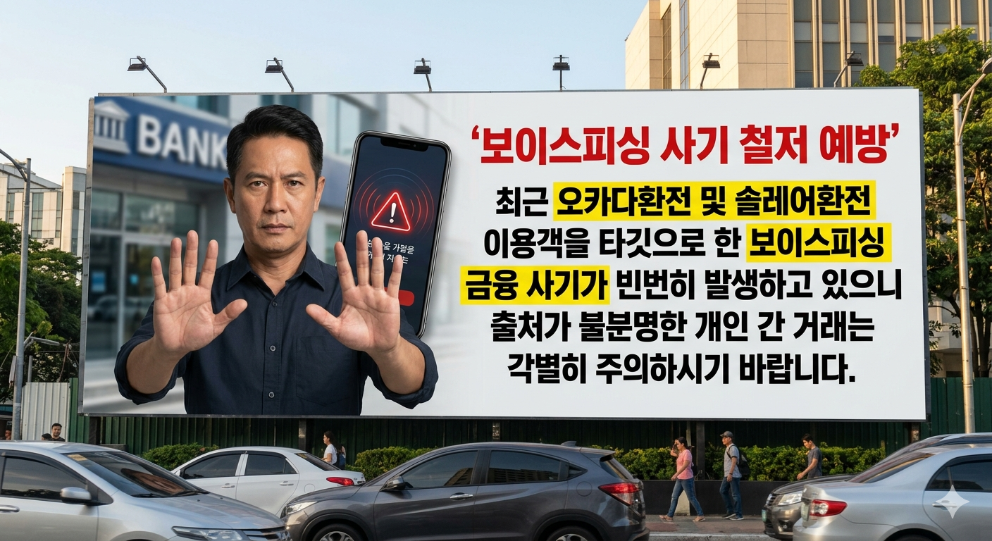 필리핀환전 오카다환전 솔레어환전 주의사항